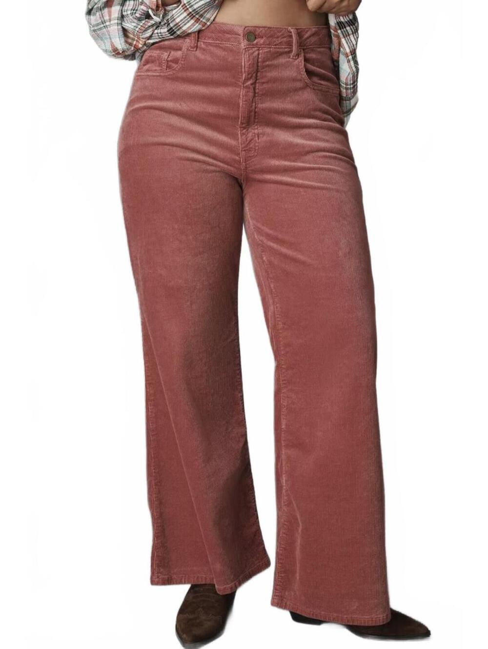 Pilcro The Robbie Corduroy High-Rise Flare Jeans Anthropologie NWT Rose 30 Tall